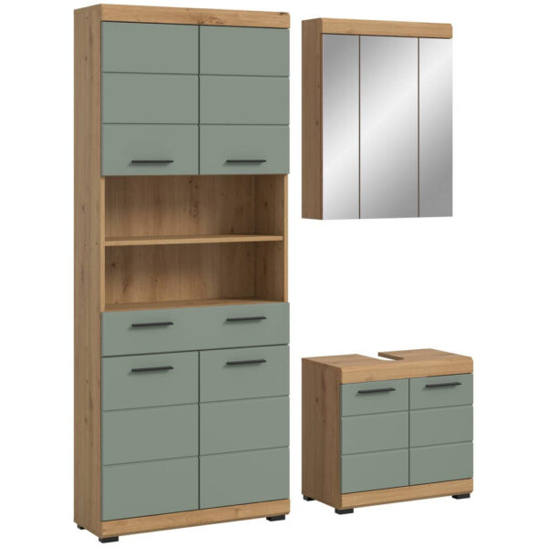 4066432042397 Badezimmer-Set Scout
Eiche Artisan Nachbildung salbei Nachbildung B/H/T: ca. 149x34x191 cm