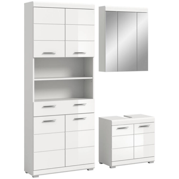 4066432042403-1 Badezimmer-Set Scout
weiß weiß Hochglanz B/H/T: ca. 149x34x191 cm