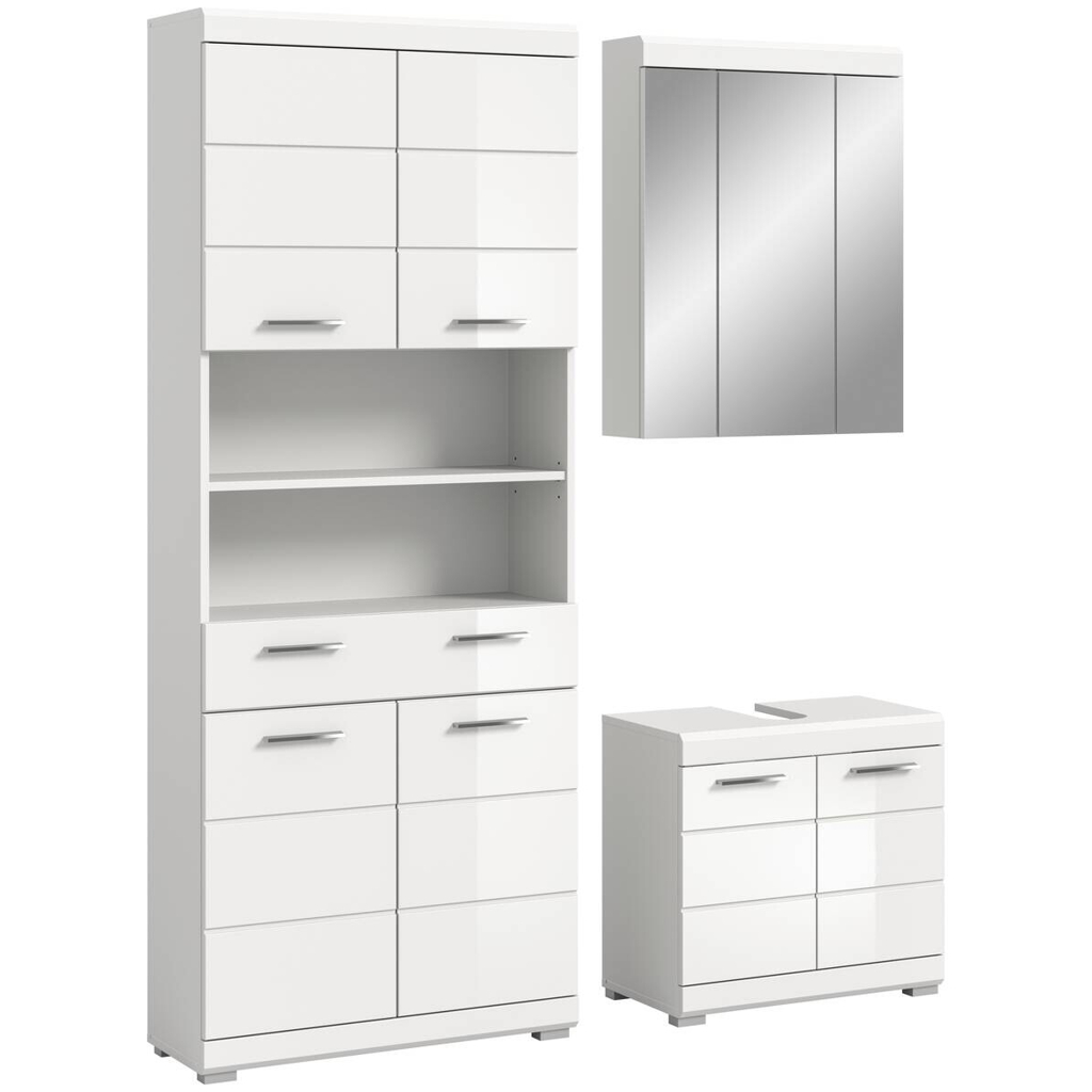 Badezimmer-Set Scout
weiß weiß Hochglanz B/H/T: ca. 149x34x191 cm