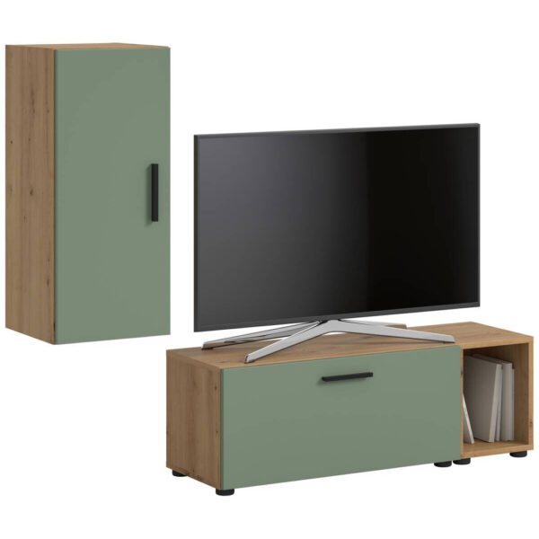 Wohnwand-Set TheOne
Eiche Artisan Nachbildung grün B/H/T: ca. 75x32x34 cm