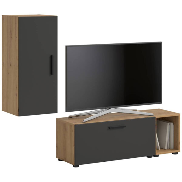 Wohnwand-Set TheOne
Eiche Artisan Nachbildung anthrazit B/H/T: ca. 75x32x34 cm