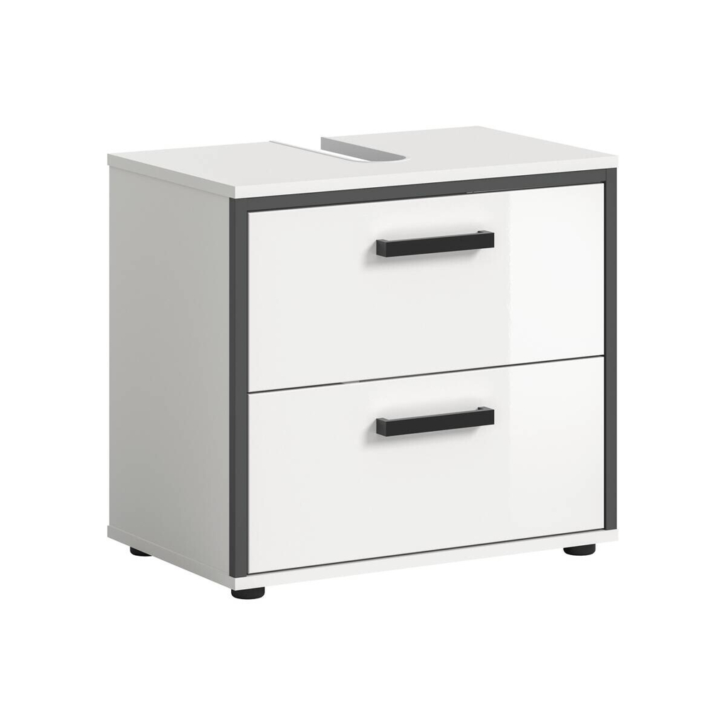 Waschbeckenunterschrank KOJAK
weiß weiß Hochglanz anthrazit B/H/T: ca. 60x55x37 cm