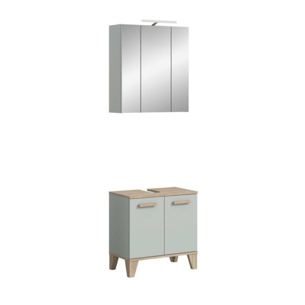 Badezimmer-Set STAR
hellgrün Eiche hell Nachbildung B/H/T: ca. 60x190x34 cm