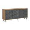 xonox.home Sideboard PRISMA Artisan Oak Nachbildung anthrazit matt B/H/T: ca. 170x76x40 cm xonox.home Sideboard PRISMA Artisan Oak Nachbildung anthrazit matt B/H/T: ca. 170x76x40 cm