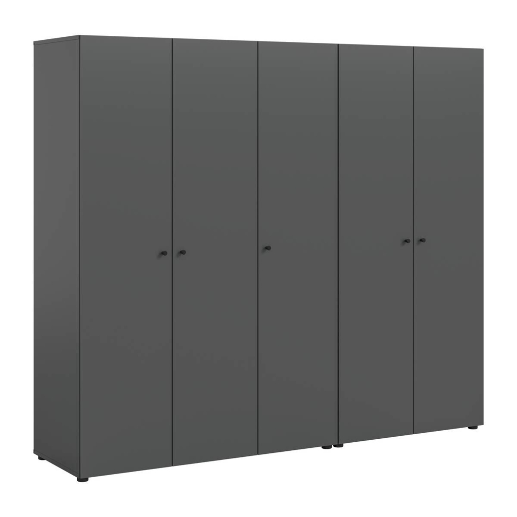 xonox.home Kleiderschrank DARWIN anthrazit B/H/T: ca. 200x176x51 cm