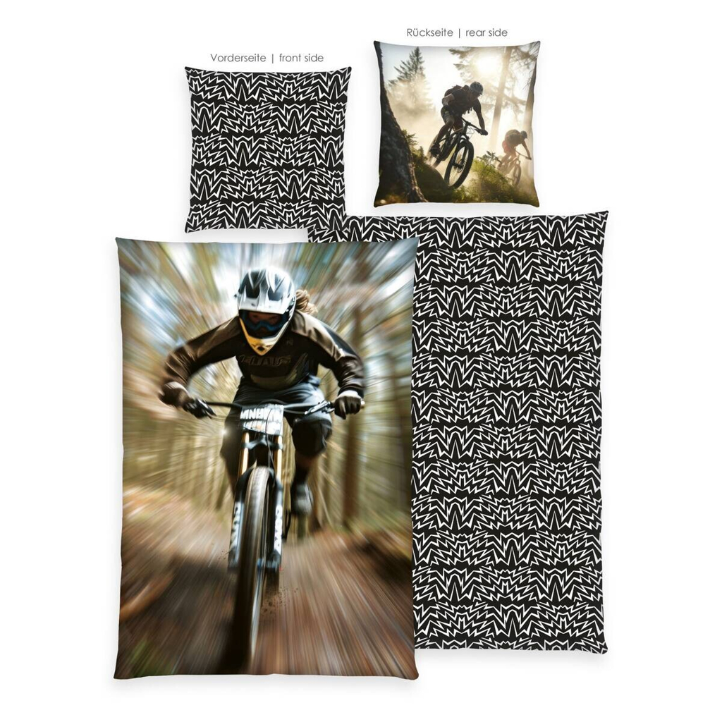 Young Collection Microfaser Bettwäsche Mountainbike bunt Polyester