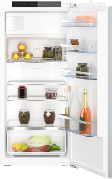 NEFF Einbau – Kühlschrank mit Gefrierfach mit Flachscharnier – 187L Einbaugerät, EEK: E, super Cooling