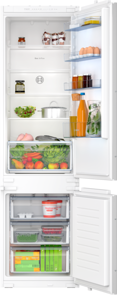 Bosch KIN96NSE0 Einbau – Kühl – Gefrierkombination No Frost EEK: E 231 kWh/a 39 dB Geräuschkl.: C Einbauge