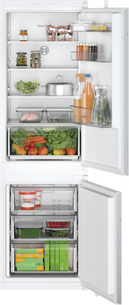 Bosch KIN86NSE0 Einbau – Kühl – Gefrierkombination EEK: E 35 dB Geräuschkl.: B NoFrost: Hybrid