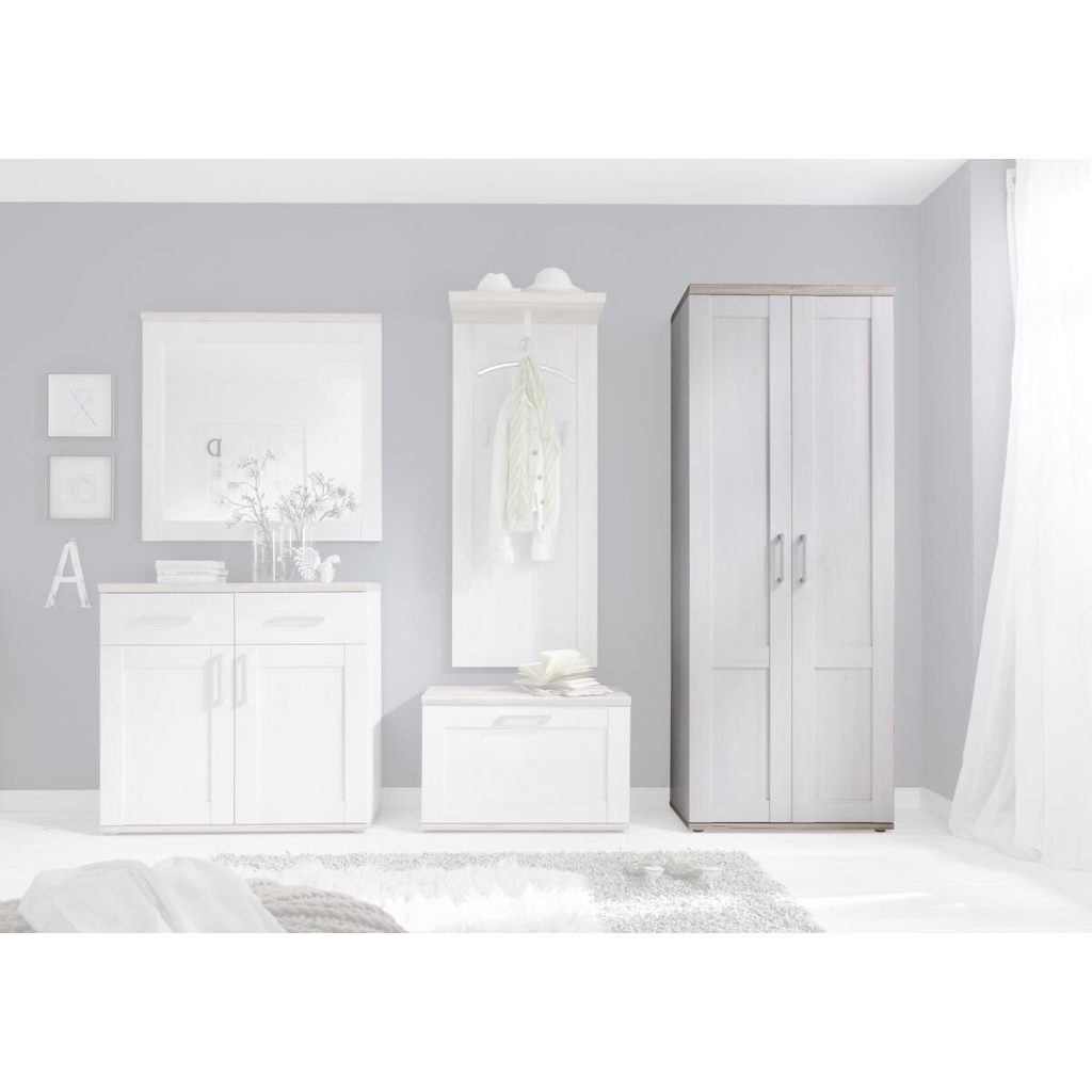 Garderobenschrank Romance
Eiche San-Remo Nachbildung Sibiu Lärche Nachbildung B/H/T: ca. 76x201x39 cm