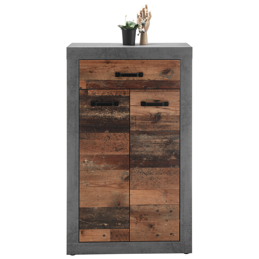 POCO Schuhkommode Indiana Beton dunkel Nachbildung Old Wood Nachbildung B/H/T: ca. 68x115x37 cm