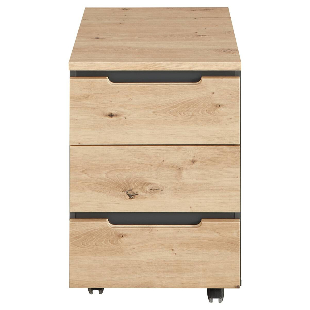 Rollcontainer Memphis
Eiche Artisan Nachbildung anthrazit B/H/T: ca. 45x66x55 cm