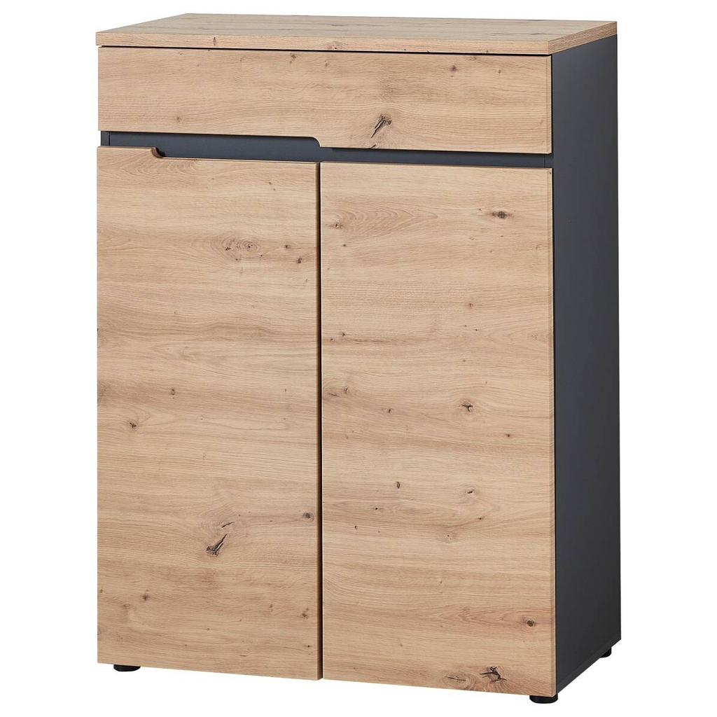 POCO Schuhkommode Memphis Eiche Artisan Nachbildung Graphit B/H/T: ca. 80x107x38 cm