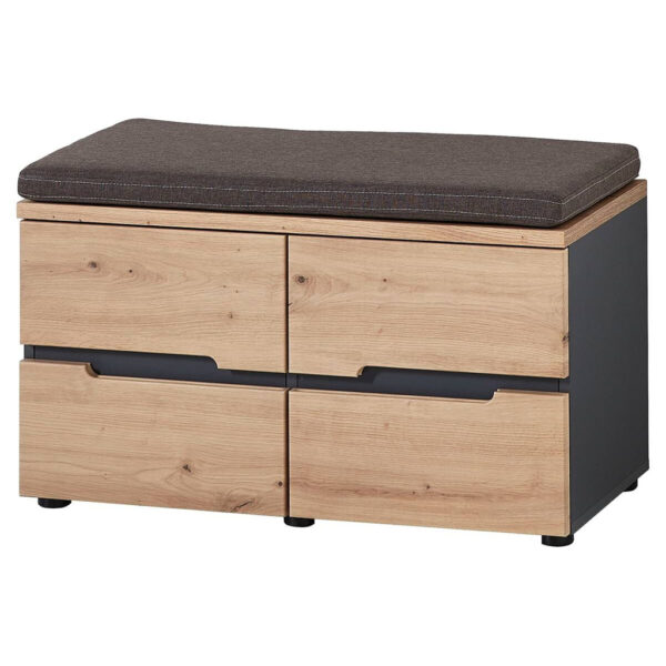 POCO Sitzbank Memphis Eiche Artisan Nachbildung Graphit B/H/T: ca. 80x49x38 cm POCO Sitzbank Memphis Eiche Artisan Nachbildung Graphit B/H/T: ca. 80x49x38 cm