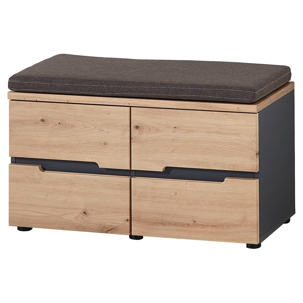 POCO Sitzbank Memphis Eiche Artisan Nachbildung Graphit B/H/T: ca. 80x49x38 cm
