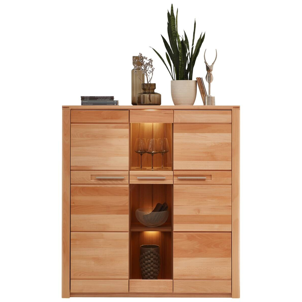 Highboard Nature One
buche Nachbildung buche B/H/T: ca. 127x137x40 cm