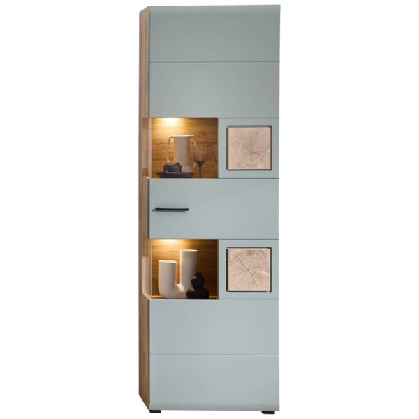 Vitrine Fun Plus 2
salbei Oak Eiche Viking Nachbildung B/H/T: ca. 65x205x37 cm