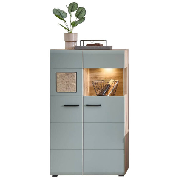 Vitrine Fun Plus 2
salbei Oak Eiche Viking Nachbildung B/H/T: ca. 80x139x37 cm