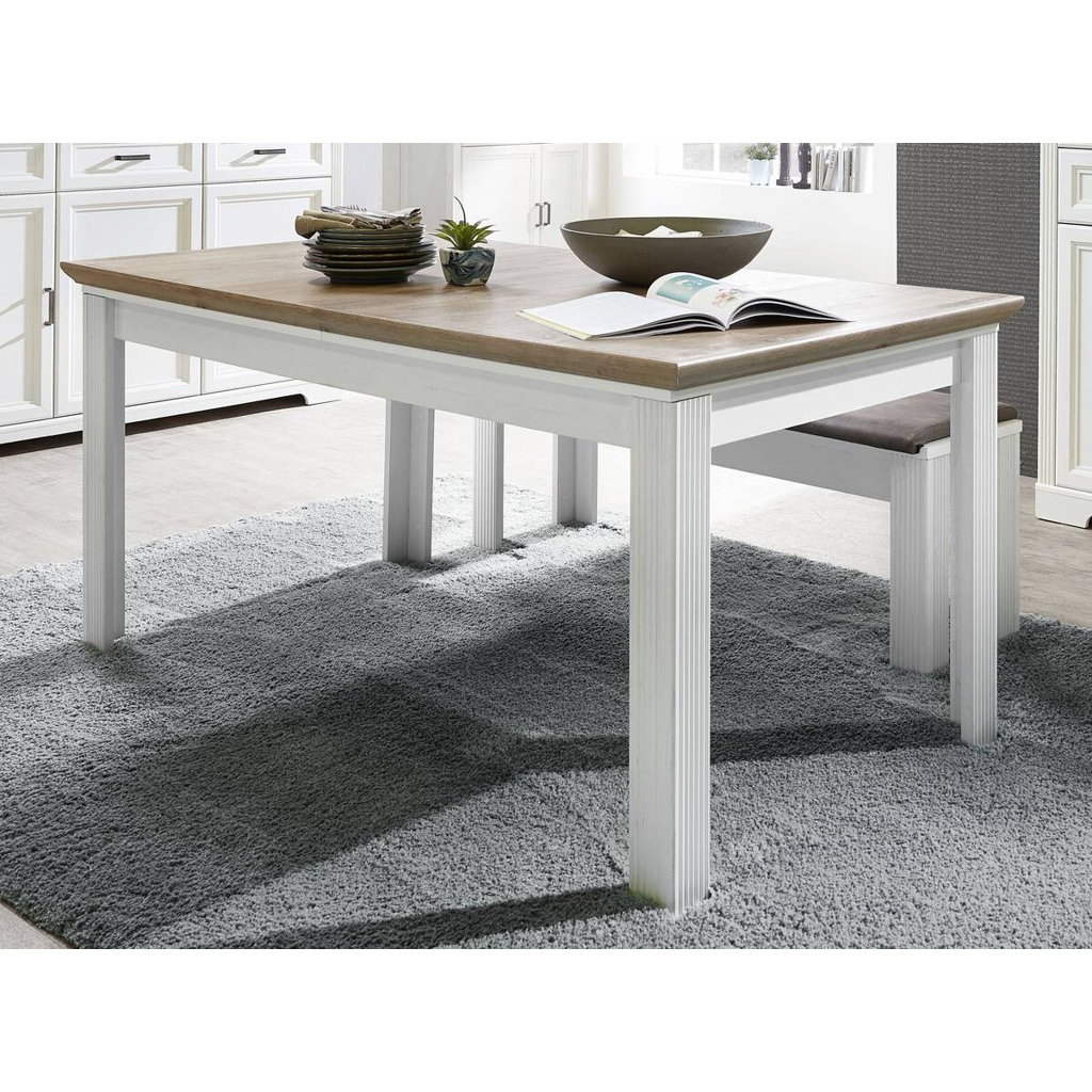 POCO Esstisch Jasmin Eiche Artisan Nachbildung weiß Pinie Nachbildung B/H/T: ca. 160x76x90 cm