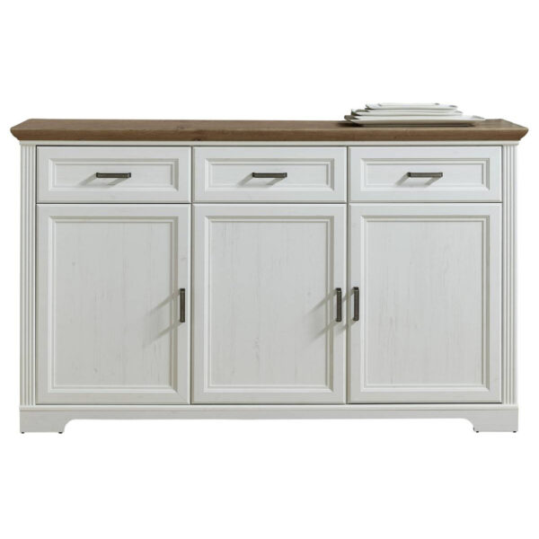 POCO Sideboard Jasmin weiß Pinie Nachbildung Eiche Artisan Nachbildung B/H/T: ca. 166x102x48 cm POCO Sideboard Jasmin weiß Pinie Nachbildung Eiche Artisan Nachbildung B/H/T: ca. 166x102x48 cm