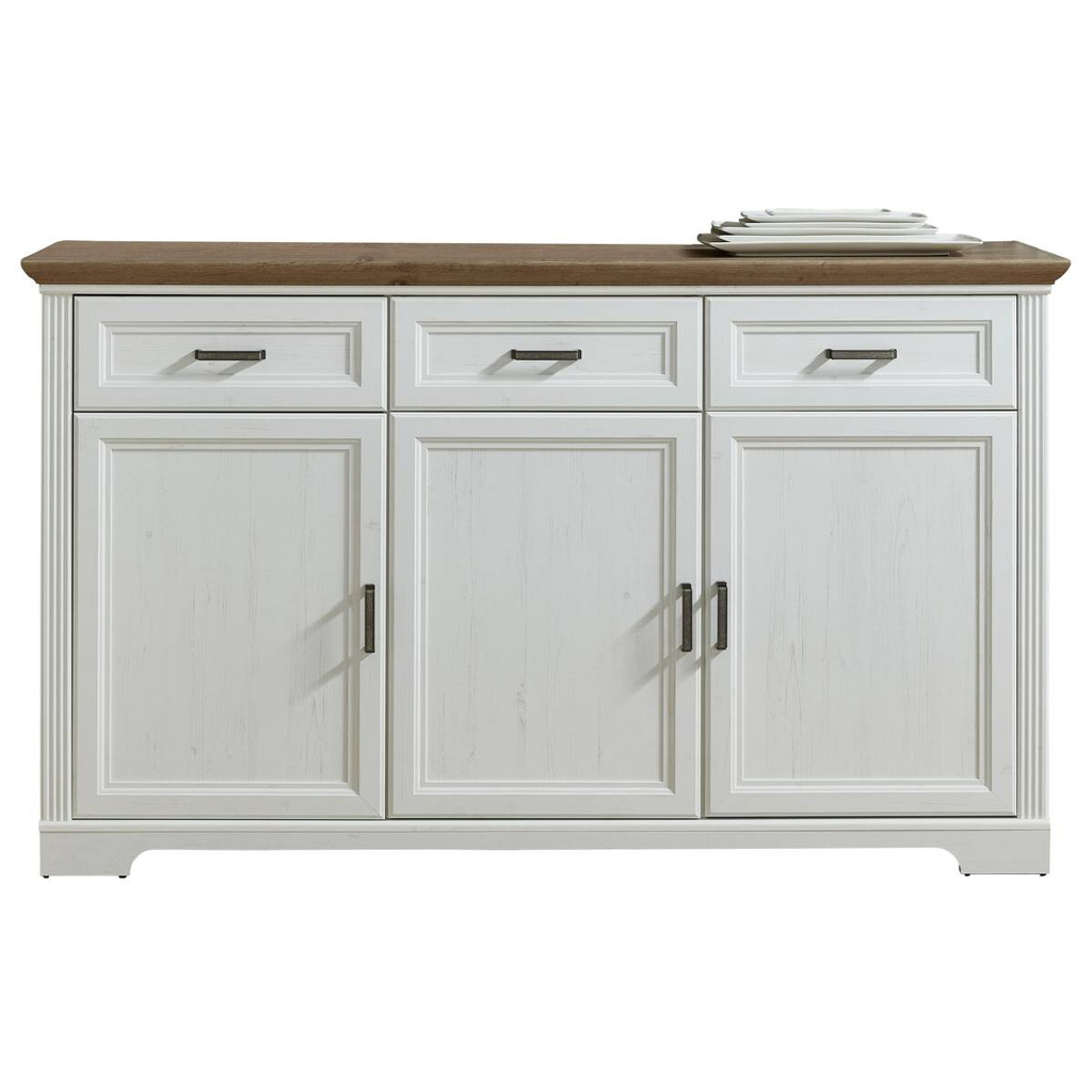 POCO Sideboard Jasmin weiß Pinie Nachbildung Eiche Artisan Nachbildung B/H/T: ca. 166x102x48 cm