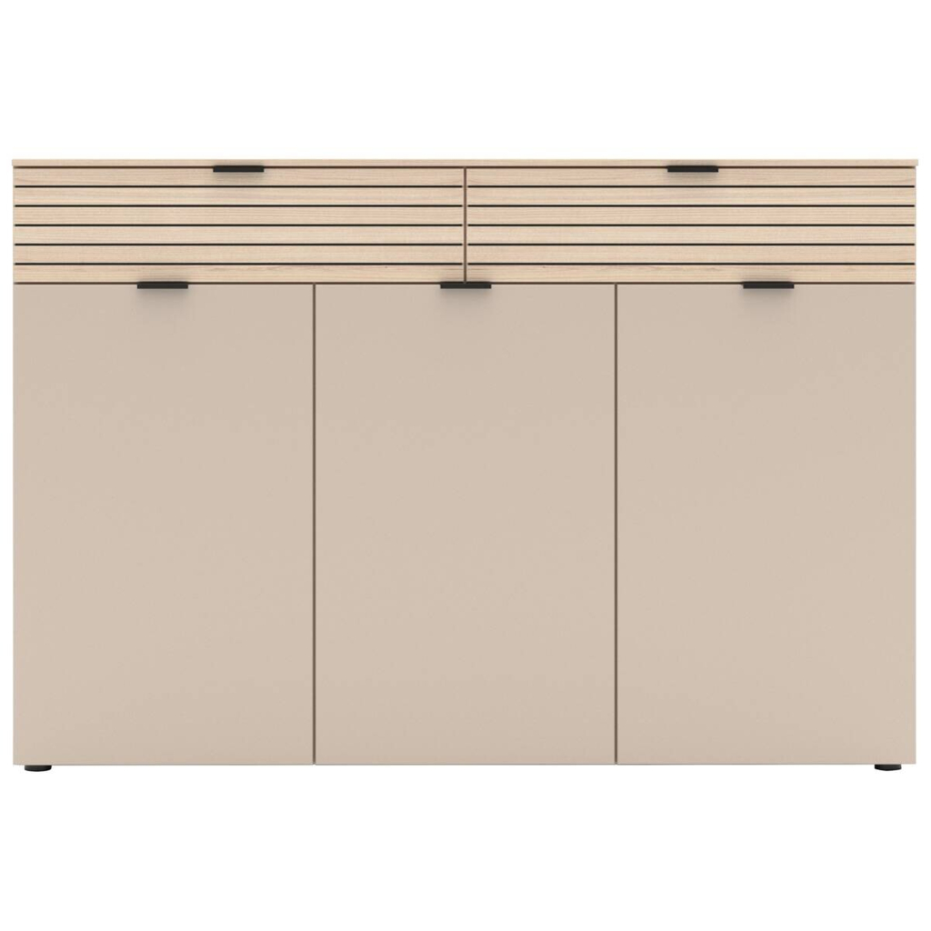 POCO Schuhschrank Ina Kaschmirgrau Eiche Natura Nachbildung B/H/T: ca. 150x102x38 cm