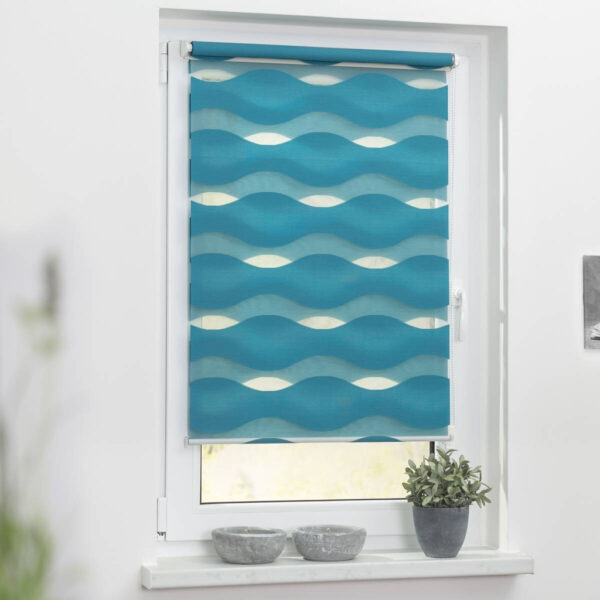 4250434123295 LICHTBLICK Doppelrollo Duo Welle
petrol B/L: ca. 110x150 cm