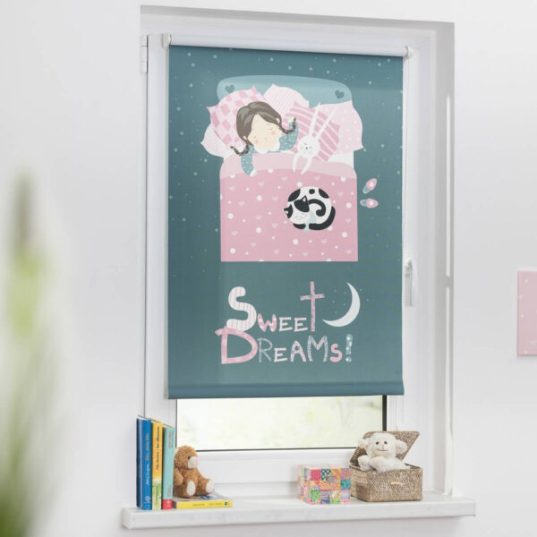 LICHTBLICK Verdunkelungsrollo Sweet Dreams grau – verschiedene Größen