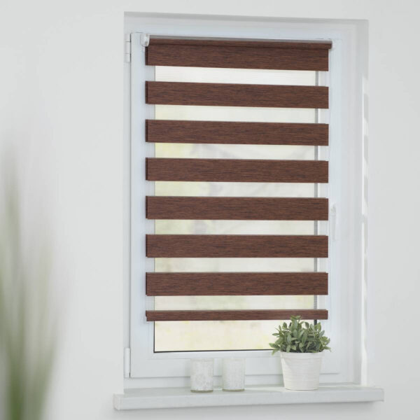 LICHTBLICK Doppelrollo Duo meliert
dunkelbraun B/L: ca. 120x150 cm