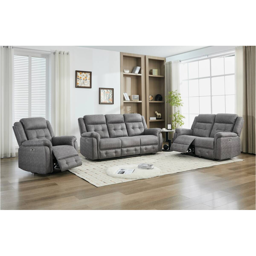 POCO Sofa Philip grau Microfaser B/H/T: ca. 208x103x95 cm