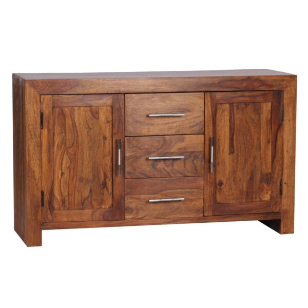 Wohnling Sideboard natur silber B/H/T: ca. 118x70x40 cm