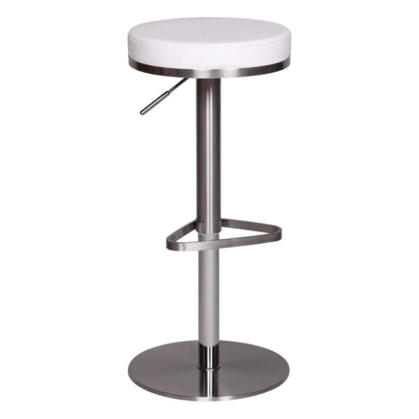 Wohnling Barhocker weiß Edelstahl Kunstleder Edelstahl Wohnling Barhocker weiß Edelstahl Kunstleder Edelstahl