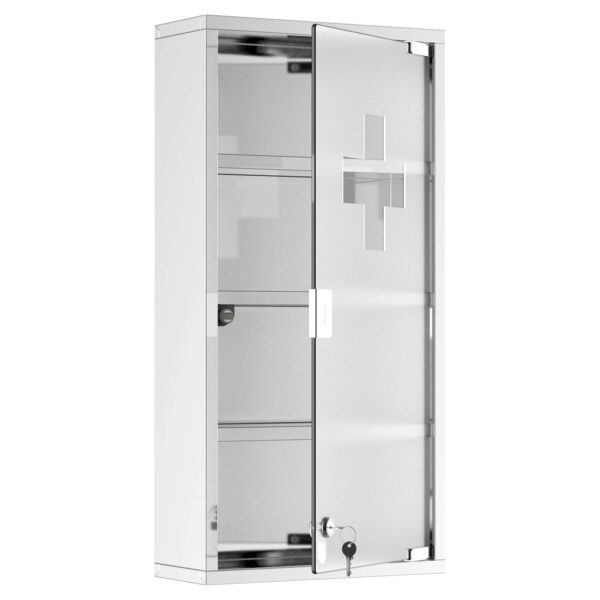 Medizinschrank
silber Glas B/H/L: ca. 12x30x60 cm