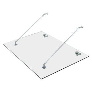 HOMCOM Vordach transparent