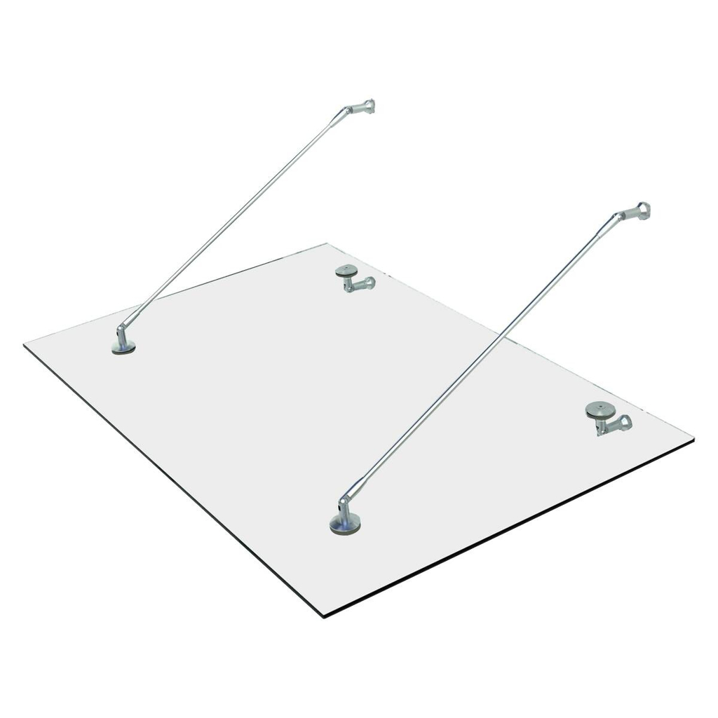 HOMCOM Vordach transparent