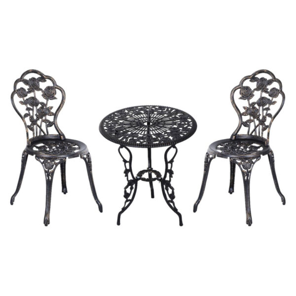 Outsunny Bistro-Set bronze Alu B/H/L: ca. 60x67x60 cm
