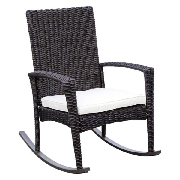 Outsunny Schaukelstuhl braun Metall B/H/L: ca. 66x98x88 cm Outsunny Schaukelstuhl braun Metall B/H/L: ca. 66x98x88 cm