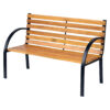 Outsunny Gartenbank natur Metall B/H/L: ca. 60x80x122 cm
