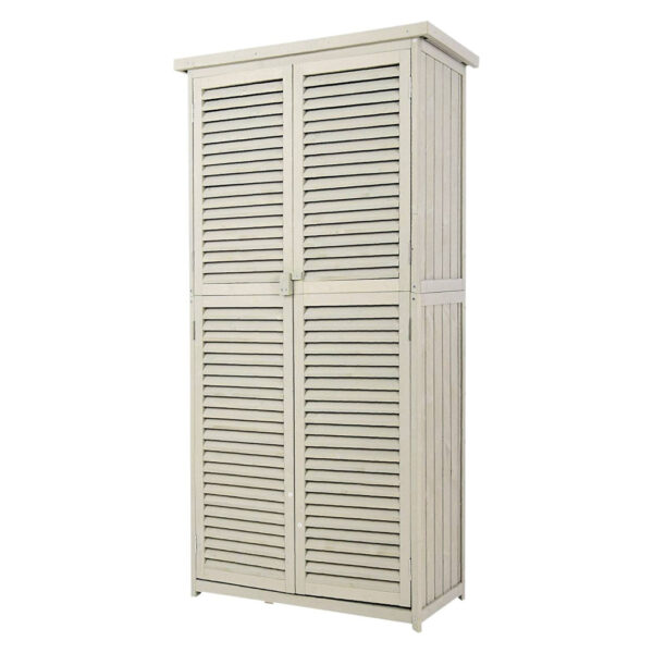 Outsunny Gartenschrank grau Kiefer B/H/L: ca. 46,5x160x87 cm Outsunny Gartenschrank grau Kiefer B/H/L: ca. 46,5x160x87 cm