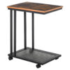 HOMCOM Beistelltisch 833-606 schwarz walnuss B/H/T: ca. 51x65x36 cm