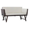 Outsunny Gartensofa braun Stahl B/H/L: ca. 66x67x129 cm Outsunny Gartensofa braun Stahl B/H/L: ca. 66x67x129 cm