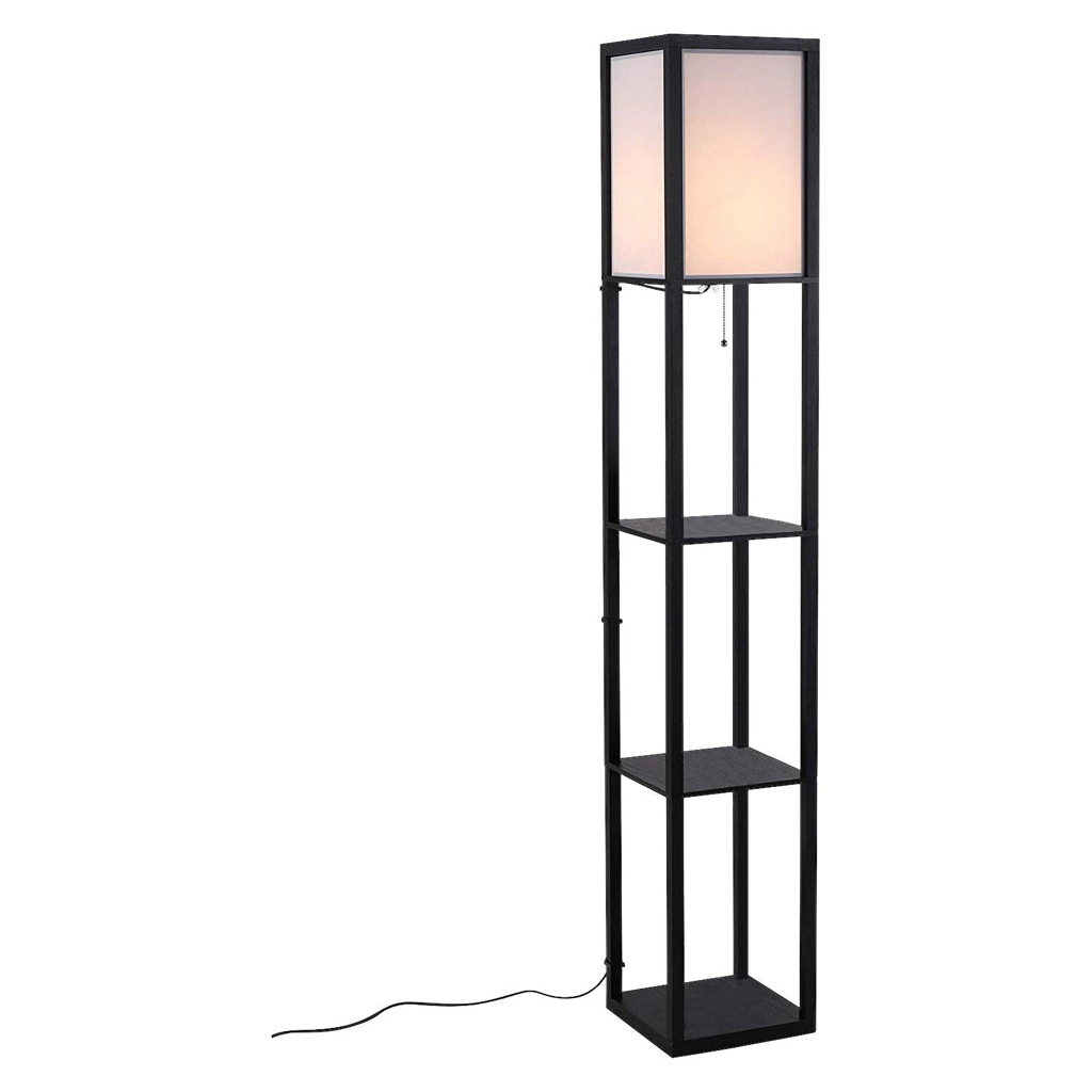 HOMCOM Stehlampe 833-623
schwarz MDF Stoff B/H/T: ca. 26x160x26 cm E27 1 Brennstellen
