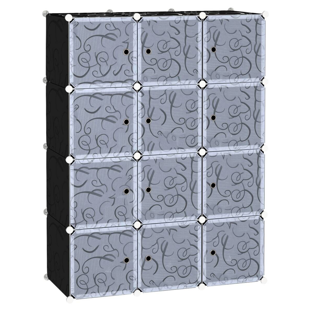 HOMCOM Kleiderschrank
schwarz Polypropylen B/H/L: ca. 47x111x145 cm