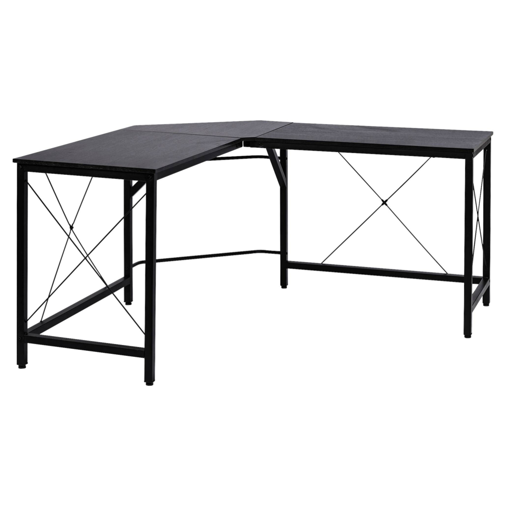 HOMCOM Computertisch 836-122BK schwarz B/H/L: ca. 150x76x150 cm