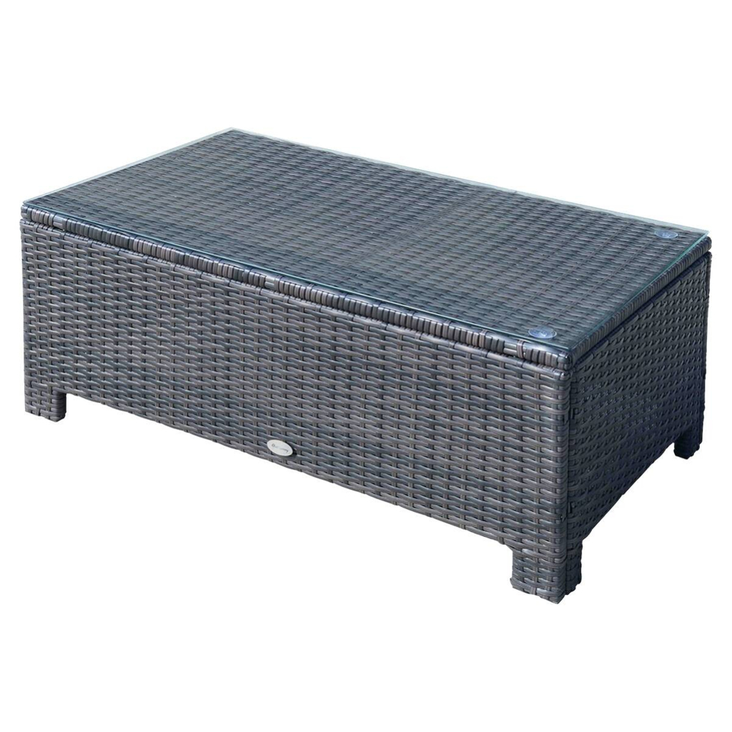 Outsunny Beistelltisch braun Metall B/H/L: ca. 50x39x85 cm