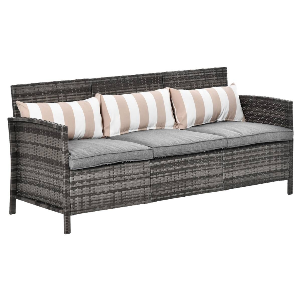 Outsunny Loungesofa grau Stahl B/H/T: ca. 173x78x68 cm