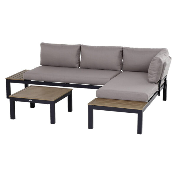 Outsunny Gartengarnitur grau Aluminium B/H/L: ca. 164x69x74 cm Outsunny Gartengarnitur grau Aluminium B/H/L: ca. 164x69x74 cm