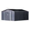 Outsunny Gartenschrank grau Stahl B/H/T: ca. 340x200x382 cm Outsunny Gartenschrank grau Stahl B/H/T: ca. 340x200x382 cm