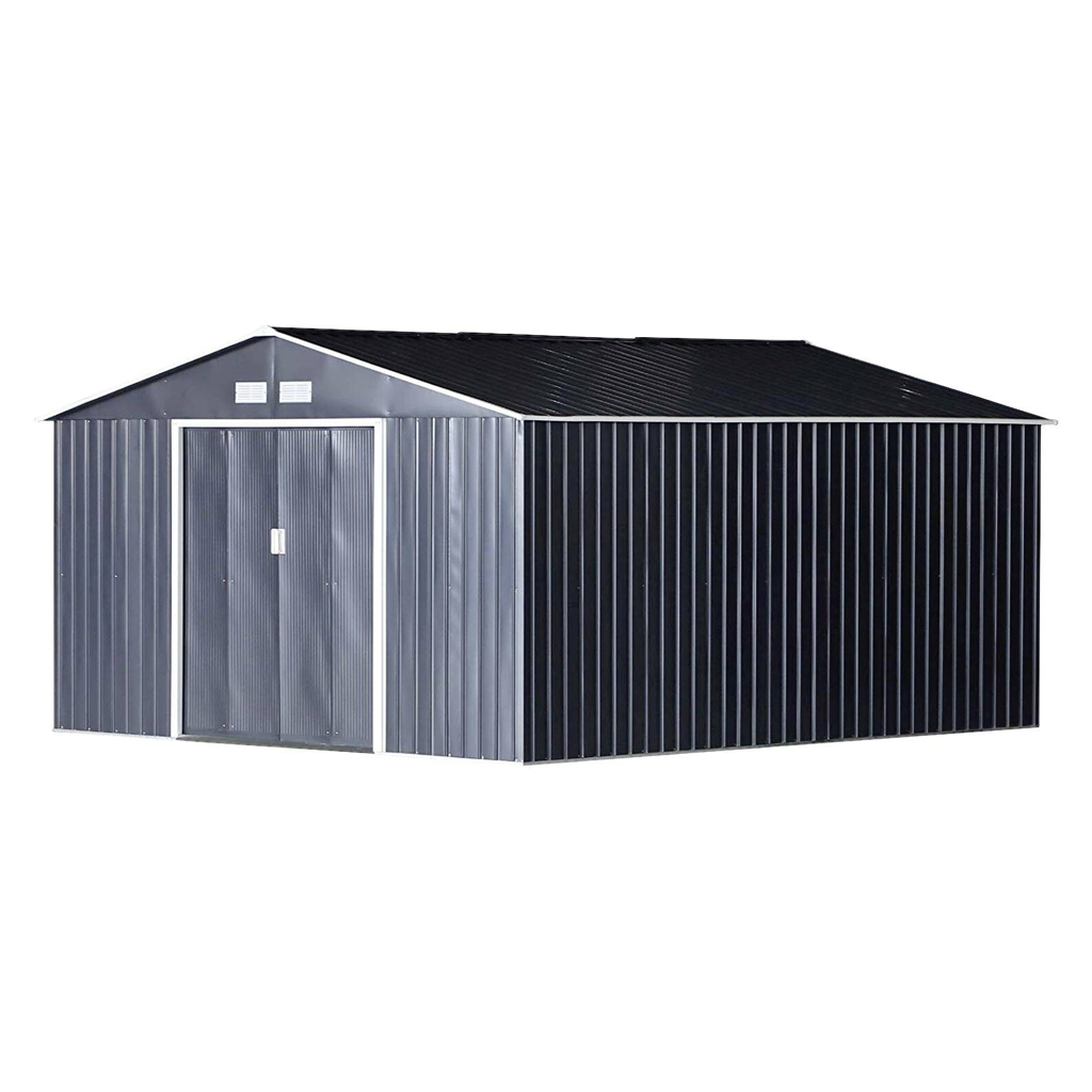 Outsunny Gartenschrank grau Stahl B/H/T: ca. 340x200x382 cm