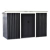 Outsunny Gartenschrank dunkelgrau Stahl B/H/L: ca. 130x173x277 cm Outsunny Gartenschrank dunkelgrau Stahl B/H/L: ca. 130x173x277 cm